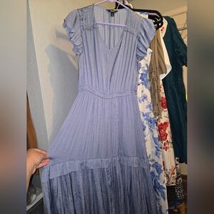 Elegant Blue Ruffled Dress - Vera Wang